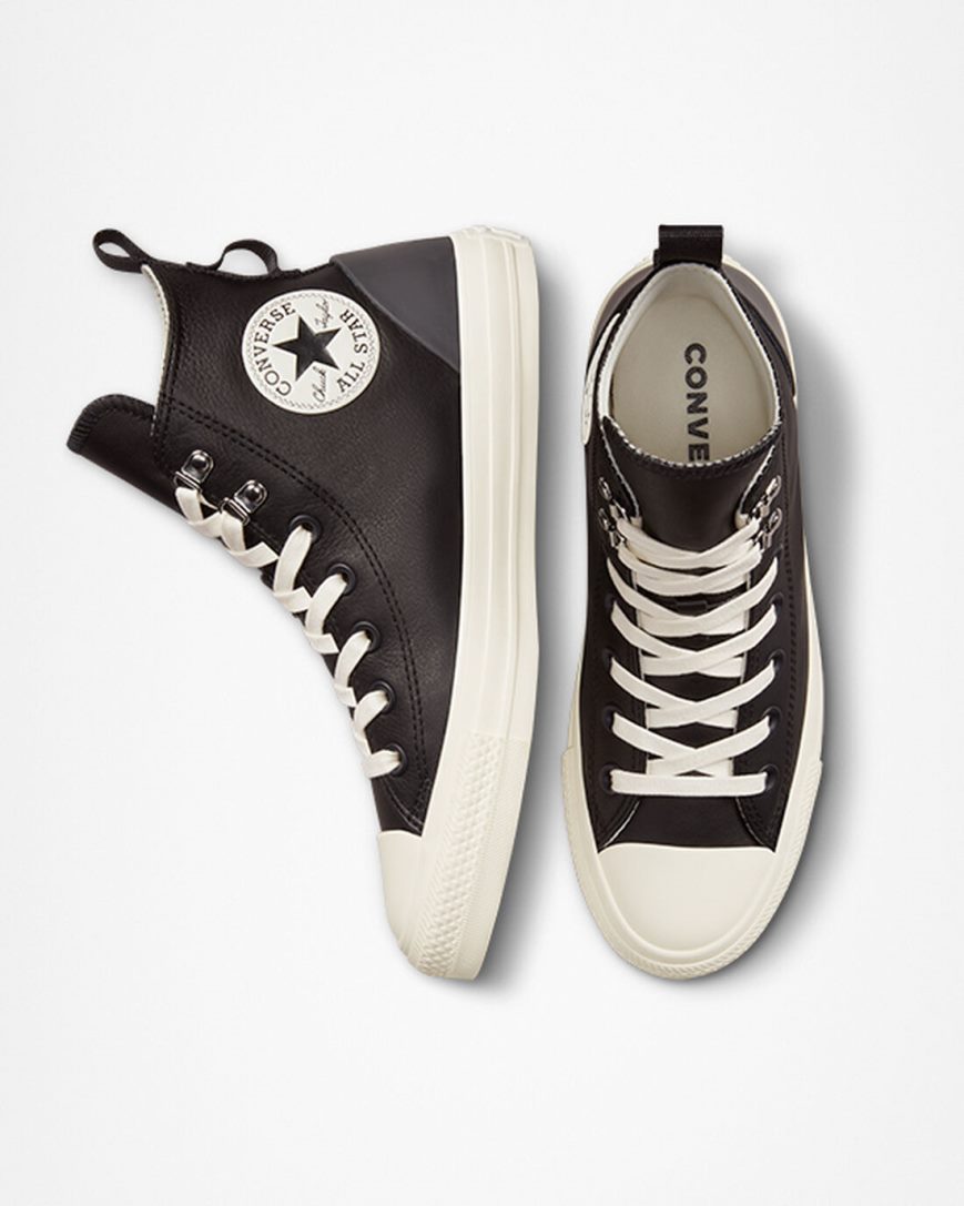 Zapatillas Altas Converse Chuck Taylor All Star Cuero Hike Mujer Negras | PE 84LE0P